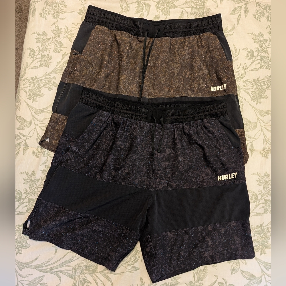 2 Pair Of Hurley Explore Phantom+ Apex Shorts